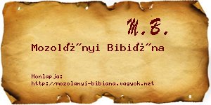 Mozolányi Bibiána névjegykártya